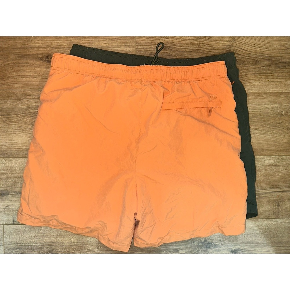Mens AE 24/7 Trekker 5.5" Shorts Lot Of 2- Orange‎ And Dark Green Large - Picture 5 of 8